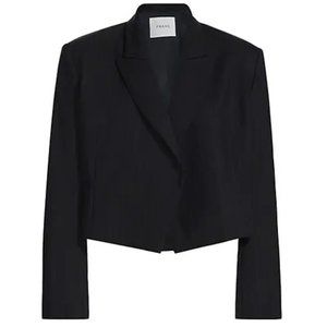Frame Pinstripe Twill Blazer (regular length with pockets)